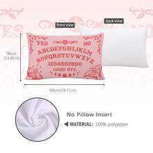 MEMNUN 1pc/2pcs Mysterious Ouija Board Pattern Pink Printed Polyester Pillow Cover [No Pillow Insert], 11.81*19.71in(30*50cm)/15.75*23.62in(40*60cm), [Single-Sided Printing], Daily Decor Lumbar Cushion Cover, Room Decor, Home Decor, Bedroom Decor, Room Decoration Stuff For Sofa, Bed, Living Room, Bedroom, Car, Office, Hotel, All Seasons, Perfect Gift For Family And Friends - Multicolor - View 9