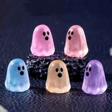 Creative Glow-In-The-Dark Mini Ghost Decorations DIY Kit, Miniature Micro Landscape Halloween Decor, Desktop Ornament, Festival/Birthday/Halloween Gift