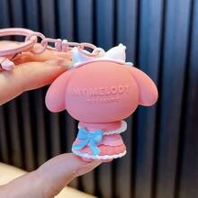 猫咪萝莉风挂件钥匙扣 - 精致包包挂饰、背包/书包装饰 - 库洛米和美乐蒂 - 粉色 - 查看 3