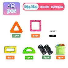 Magnetic Building Blocks DIY Toys, Architectural Design Learning Toys For Boys And Girls, Creative Construction Suitable As Birthday Gift - Multicolor - View 9