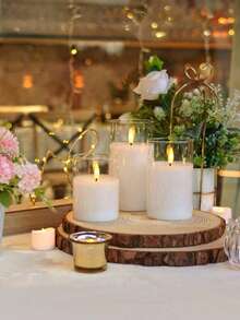 3pcs Decorative Lights, LED Atmosphere Night Lights, White Candle Lights With Remote Control, For Home Decor, Party Decor, Birthday Party, Outdoor Decor, Wedding Decor, Bedroom, Study, Reading Room, School, Restaurant, Bar, Cafe, Suitable For Halloween, Thanksgiving, Christmas, Valentine's Day, Mother's Day, Father's Day, Can Be Used As Holiday Gifts, Birthday Gifts, Wedding Gifts