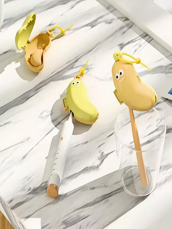 1 Set Of Fun And Unique Banana Shaped Toothbrush Holder With Convenient Toothpaste Storage Box, Durable And Lightweight Plastic Travel Case, Perfect For Home Use And On-The-Go Travel, Ideal Gift For Kids And Adults Alike, Enhance Your Bathroom Decor With This Whimsical Design, Perfect For Holiday Gifting And Everyday Use, Keep Your Oral Care Essentials Organized And Easily Accessible