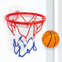 Mini Basketball Hoop Indoor Basketball Stand Shooting Stress Relief Home Use No Drill Suction Cup Basketball Toy For Kids