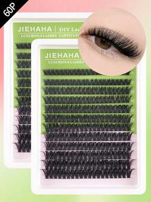 240/216/192 件/套 14 排 30/40/60/80/100 件 0.05 毫米仿貂皮睫毛 9-16 毫米混合长度，3D 俄罗斯卷曲单根睫毛，黑色化妆睫毛延长，节日必备。圣诞礼物睫毛簇，睫毛簇，单根睫毛，睫毛，假睫毛