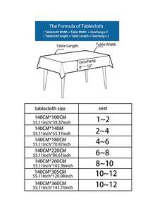 Față de masă cu imprimeu de Crăciun, 1 buc., cu margini în relief, husă decorativă pentru masă, pentru decor de sărbători