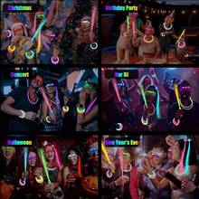 [LED Neon Party Supplies] 120pcs LED Neon Party Supplies - Light-Up Glasses, Wristbands, Fiber Optic Sticks And Stick Bracelets For New Year, Weddings, Concerts And Birthday