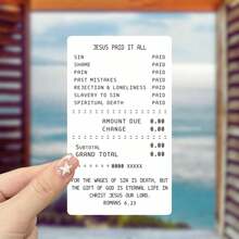 Jesus Paid It All" Vinyl Sticker - Waterproof Religious Decal With Jesus Christ Quote, Perfect For Laptops, Cars, And Home Decor, Inspirational Stickers