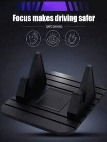 Universal Anti-Slip Phone Holder - Silicone Dashboard Car Phone Holder, Non-Slip Bracket Compatible With Smartphones, Suitable For Car And Home Use - Black - View 5