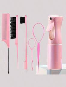 1 件 200 毫升/6 件/套渐变高压连续喷雾器瓶，细雾喷雾器，用于快速补妆，半自动加压喷雾器，美发工具