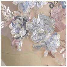 New Chinese Style 3D Multi-Layer Embroidered Patch, Suitable For: Wedding Dress, Formal Wear, Veil, Headpiece, Performance Costume, DIY Jewelry, Garment Embroidery Applique Accessory Materials
