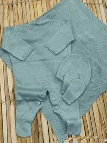 Boy's Maternity Leave Knit Kit - Olive Green - View 4