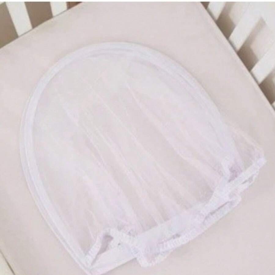 Portable Mosquito Net With Frame – Newborn Baby Protection - White - View 1