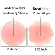 10pcs Reusable Seamless Silicone Bra Liners - Invisible, Self-Adhesive, Nipple Concealer For Women - Comfortable, Breathable, Easy To Clean Bra Accessories
