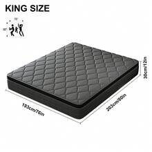 12in Queen Size Mattress,Deep Sleep Memory Foam Hybrid Euro Top Mattress,Medium Firm Hybrid Mattress, Luxurious Comfort With Pocket Springs,Assembled In USA,Boxed,10inch/14inch Twin Full Queen King Size Mattress Options.Colchones Para Cama - 黑色-12in - 查看 8