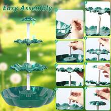 2025 New 3.5W Outdoor 3-Tier Solar Fountain, DIY Outdoor Garden Decor, Solar Bird Bath Fountain, Can Be Used As Feeder, With Detachable Waterfall And Auto Watering Function, Suitable For Garden And Patio