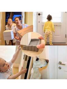 1/3/5个装防撞双面门挡 - 创意防风磨砂塑料门楔，防止手指受伤，适用于家庭和办公室，乔迁礼物 - 彩色 - 查看 5