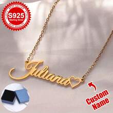 1pc S925 Sterling Silver Custom Name Necklace - Personalized Jewelry With Cursive/Script Fonts - Ideal Gift For Girlfriends, Besties & Self - Perfect For Birthdays, Anniversaries & Daily Chic Outfits