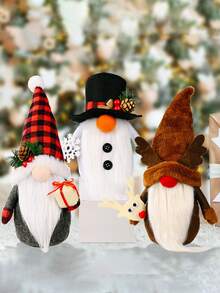 1 pezzo Decorazioni natalizie Bambole Ornamenti, Accessori festivi Babbo Natale Renna Pupazzo di neve Decorazioni natalizie Bambole in piedi Ornamento, Decorazioni natalizie, Forniture natalizie Decorazione per la casa Decorazione per la stanza Inverno