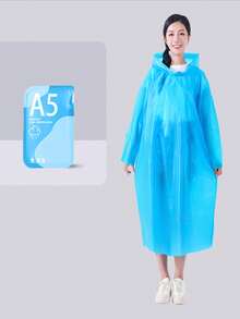 1 معطف مطر قابل لإعادة الاستخدام للبالغين، معطف مطر سميك مقاوم للماء، معطف مطر بقبعة للرجال والنساء، مقاوم للماء والرياح وسريع الجفاف وقابل للتنفس، معاطف مطر بقبعة من EVA مع سحاب للرجال والنساء للاستخدام في الهواء الطلق، الدراجات النارية والهوائية والتنزه والصيد والتسلق الجبلي، التبريد الصيفي والشاطئ والسفر