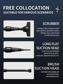 1 szt. Lekki, akumulatorowy, bezprzewodowy odkurzacz, 4 w 1, ręczny odkurzacz o dużej mocy ssania – akumulatorowy, o dużej mocy ssania, kompaktowy i przenośny, odpowiedni do domu i samochodu, usuwa sierść zwierząt, kurz itp. | Kompaktowy odkurzacz | Wytrzymała obudowa z tworzywa sztucznego