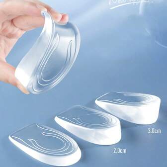 1 双隐形硅胶透明增高鞋垫，防滑增高鞋跟，男女通用