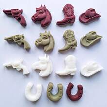 Cowboy Chocolate Molds,Cowboy Hat Boot Horse Saddle Shape Silicone Candy Molds Western Themed Party Baking Moulds Jello Ice Cube Candle Mold For Cupcake Cakesicle Decorations