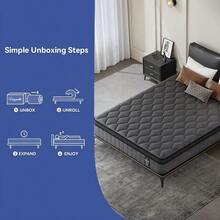 ENSHUI 12/14 Inch Hybrid Mattress Twin Full Queen King – Bed In A Box With Gel Memory Foam And Pocket Springs For Pressure Relief, Cool Breathable Sleep And Edge Support – Medium Firm, Durable, Fiberglass-Free And Odorless Mattress, Ideal For All Sleep Positions And Gift-Ready Comfort - 12 inch - Xem 11