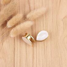 1pc Stainless Steel Water Drop Shaped Hypoallergenic Ear Tunnel Expander, Stretcher Plug, Unisex Fashion Body Piercing Jewelry