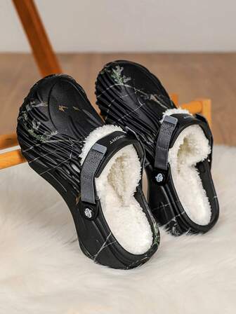 Talla pequeña, se recomienda pedir una talla talla grande grande para mayor comodidad. Pantuflas deslizantes con forro cálido para hombres, 2 en 1 y desmontables, aptas para todas las estaciones, antideslizantes y duraderas, tipo mula casual, sandalias abiertas transpirables para interiores/exteriores, sandalias de playa con estilo, tallas grandes (patrón aleatorio)