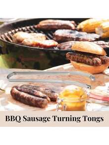 2 szt. szczypiec ze stali nierdzewnej, grube i odporne na ciepło do kiełbas, parówek i narzędzi do grillowania na świeżym powietrzu