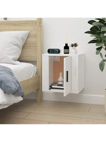 VidaXL TV Wand Unit 40x34.5x40 Cm High Gloss Wit view 5