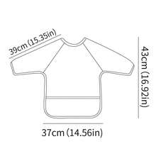1 Stück Langarm-Schürze, leicht zu reinigende Essens-Lätzchen, Polyester-Überzieher-Schürze zum Füttern, Malen und sauberen Mahlzeiten, Kinderzubehör für 6-36 Monate