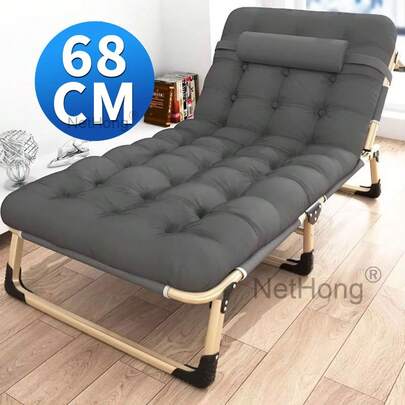 Camping Bed 180-Kilogram Camping Lounge Chair Folding Sunbathing Lounge Chair Outdoor Bed XXL