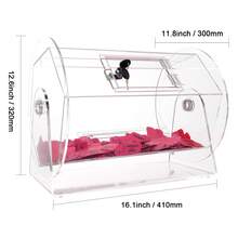 Acrylic Raffle Drum, Holds 5000 Tickets Or 200 Raffle Balls, Professional Raffle Ticket Spinning Cage With 2 Keys, Transparent Lottery Spinning Drawing, Raffle Ticket Box For Lottery Games Bingo - Transparent White - View 10