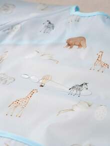 1 Stück Langarm-Schürze, leicht zu reinigende Essens-Lätzchen, Polyester-Überzieher-Schürze zum Füttern, Malen und sauberen Mahlzeiten, Kinderzubehör für 6-36 Monate