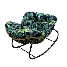 Rocking Chair Cushion,Waterproof Wicker Egg Chair Replacement Pad, Hammock Chair Pad, Oversized Multifunctional Wicker Egg Lounge Chair Soft Cushion,Thick Papasan Seat Cushion With Ties For Indoor & Outdoor Patio, Porch, Balcony, Garden Patio Outdoor Rocking Chair Living Room, Comfy Modern Cozy Lounge Rocker Chair Cushion For Balcony Porch Patio - 綠色 - 查看 11