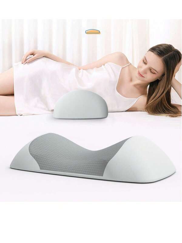 1 pieza Almohada de apoyo lumbar para el hogar y el sueño, cojín de cintura cómodo para dormir de lado/espalda, almohada de descanso y relajación para la cintura