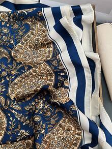 1pc 70cm Paisley Print Faux Silk Bandana Scarf, Women's Classic Cashew Pattern Silky Headband, Neck Scarf, Suitable For Daily Use For Dress - Multicolor - View 5