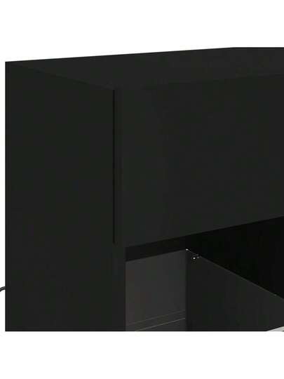 VidaXL TV Wand Unit LED Lighting 58.5x30x60.5 Cm Zwart view 11