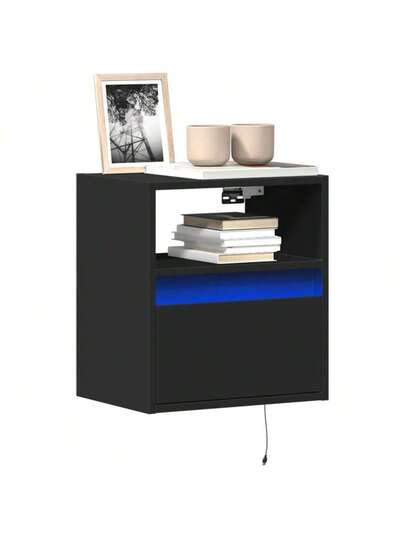 VidaXL TV Wand Units LED Lighting, stuks 41x31x45 Cm, Zwart