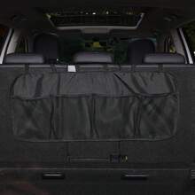 1pc Car Rear Seat Back Organizer ,Auto Trunk Net Mesh Cargo Storage Bag ,Pocket Cover Stowing Tidying, Interior Camping AccessoriesStorage Bag Beach Bag Beach Essentials Beach Towel Organizer Beach Accessories Beach Stuff Holiday Bag Holiday Essentials For Summer For Vacation