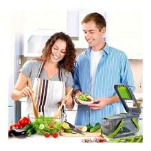 1 Siekacz do warzyw i cebuli, Wielofunkcyjna maszyna do krojenia, Narzędzie do przetwarzania składników, Siekacz do cebuli z koszem odpływowym, Siekacz do marchwi i czosnku z pojemnikiem, Narzędzia kuchenne, Akcesoria kuchenne, Nadaje się do domu/restauracji do szybkiego