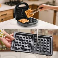 Sandwichera 3 en 1, 750W Calentamiento Rápido en Doble Cara, Placas Desmontables con Revestimiento Antiadherente, Fácil de Limpiar, Ideal para Sándwiches, Wafles y Parrilla - Aigostar - Tipo de Enchufe A USA (110-127V) - Ver 6