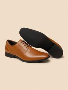 Mens Dress Shoes Oxfords Shoes For Men Business Derby Formal Wedding Office Work Brown Shoes - màu nâu - Xem 8