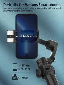 AXNEN 3-Axis Smartphone Gimbal Stabilizer With Extendable Pole, Foldable And Portable, Suitable For Android Smartphones, For Vlogging And Live Streaming - Multicolor - View 9