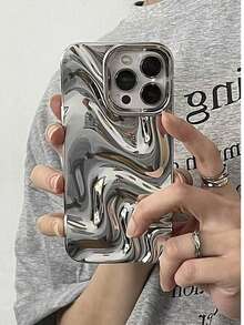 2 件装时尚优雅不对称电镀 3D 波浪纹手机壳，兼容 17/17 Air/17 Pro/17 Pro Max/16 Pro Max/16/16 Pro/16 Plus/15/15 Pro Max/15 Pro/11/12/13/14 Pro Max/11 Pro/11 Pro Max/12 Pro/12 Pro Max/13 Pro/13 Pro Max/14 Pro/14 Pro Max/XR，创意高端 - 彩色 - 查看 5