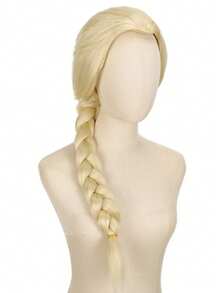 1pc Cosplay Wig With Single Braiding Hair Cartoon Style Costume Prop For Role-Playing,Halloween, Dress-Up Parties,Birthday Celebrations,Gift For Daughters,Suitable For Performances,Festive Gatherings,Halloween Events