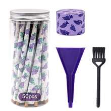 4 pièces/set Coffret cadeau d'accessoires pour fumeurs, comprenant 50 pièces de papiers à rouler pré-roulés en forme de cône avec des saveurs de fruits tropicaux, 1 pièce moulin à herbes en métal à 4 couches avec grattoir, 1 pièce remplisseur, 1 pièce brosse, outils ménagers, cadeau de Noël, accessoires pour fumeurs, fournitures de fête