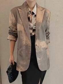 ZA Women's ZW Series Minimalist Print Blazer