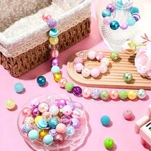 50Pcs 20mm Beads Rhinestone For Pens, Jewelry Beaded Pen Making DIY Decorative Beads Colorful Sparkling Artificial Transparent Bubble Gum Beads, Necklace Bracelet Accessories - Trộn màu - Xem 5